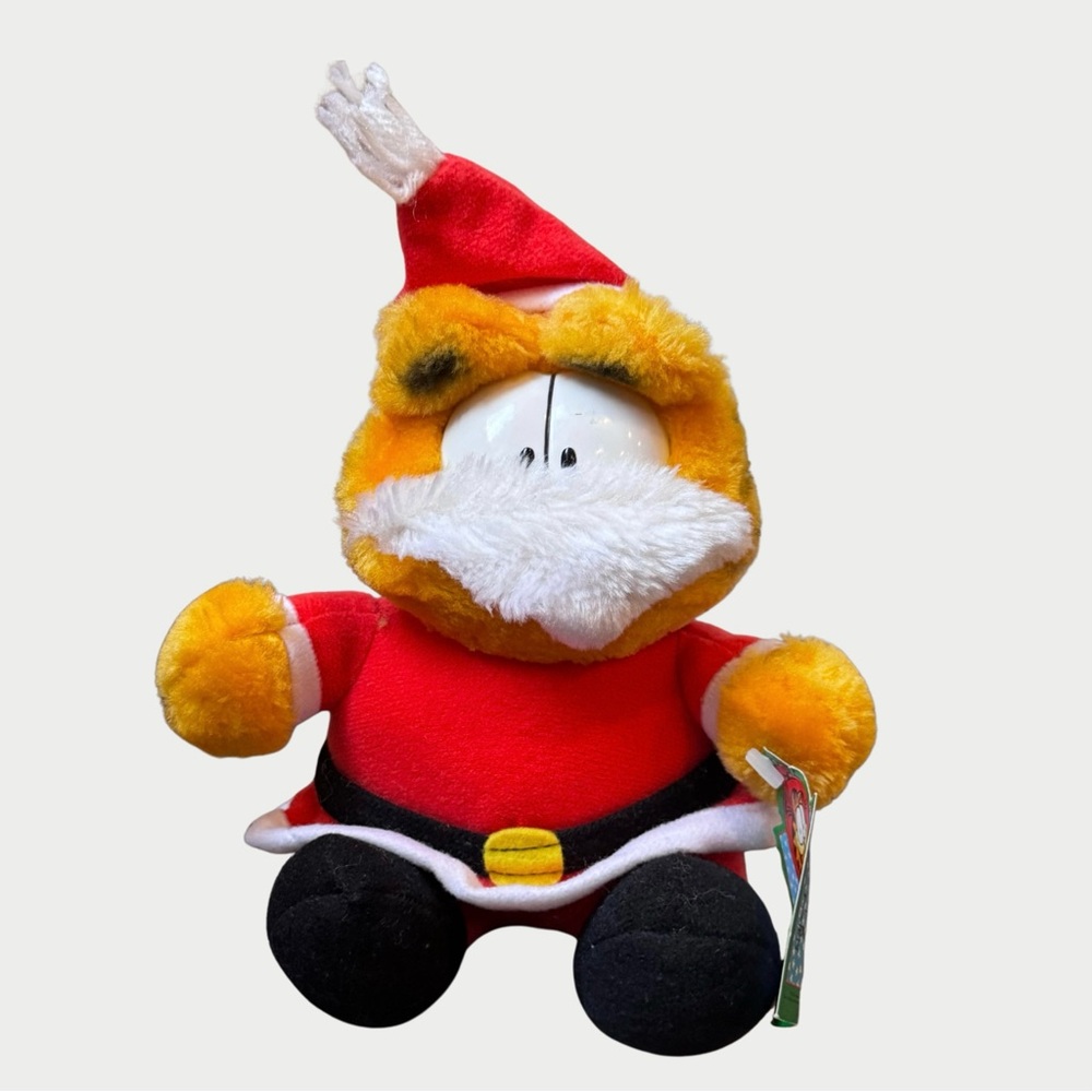 Vintage Garfield Christmas Plush with Santa Claus Outfit 💜 BOGO